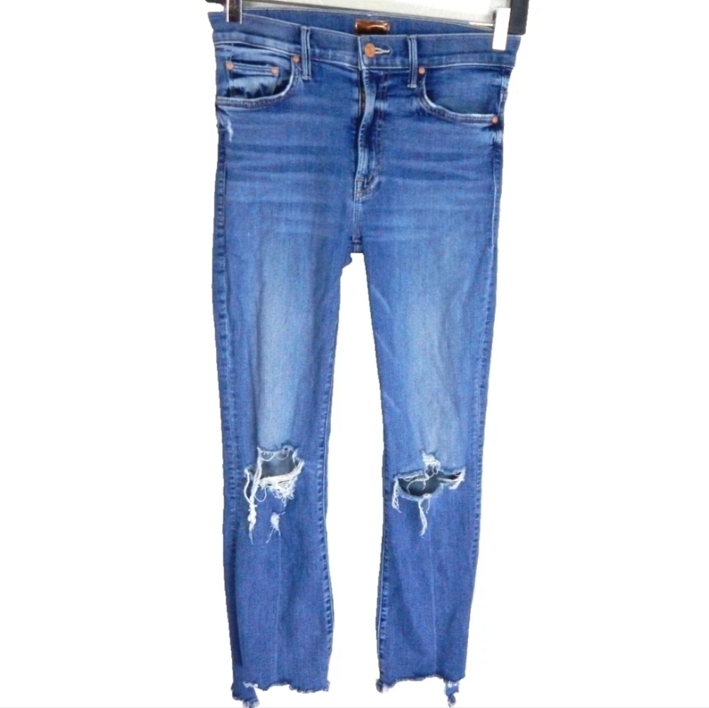 Mother The Insider Crop Jeans Step Chew